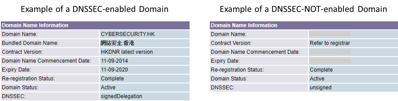 Example of checking a DNSSEC-enabled domain