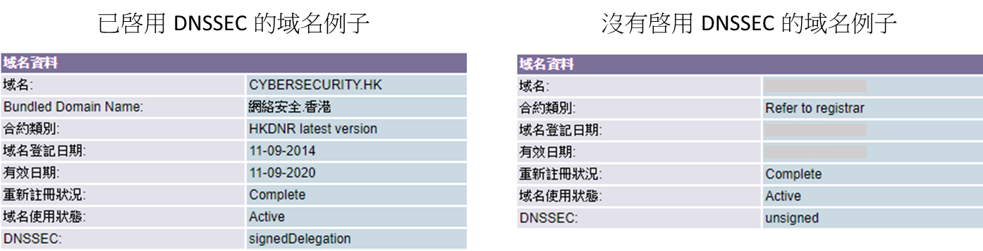 检查域名是否已啓用DNSSEC的图像